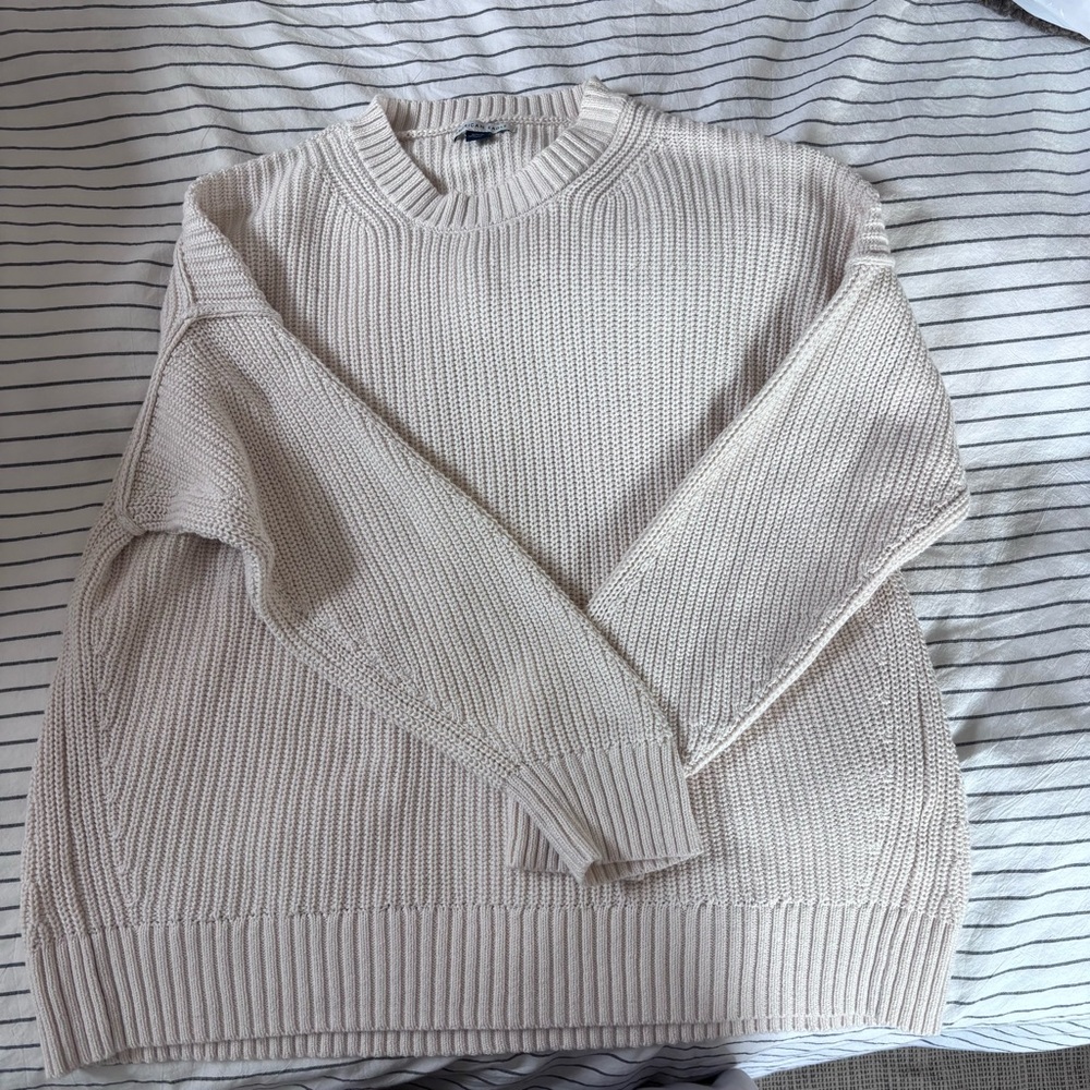 American Eagle Outfitters Women’s Beige Crewneck Sweater